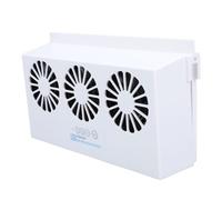 XUXHOU Ventilatore Solare per Auto, Design Raffreddamento a 3 Teste (WHITE) | Efficienza energetica, alta velocità 4500 giri/min, rimozione degli odori, utilizzo versatile su veicoli, case e uffici