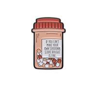 XUXINYCS 3PCS carino smalto Pin Spilla Happy Take Care Musica Love Pillola Creativa Medicina Jar Metal Badge Salute Spille Pin, Medio, Metallo, Agata