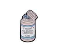 XUXINYCS 3PCS carino smalto Pin Spilla Happy Take Care Musica Love Pillola Creativa Medicina Jar Metal Badge Salute Spille Pin, Medio, Metallo, Agata