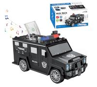 XUXLEKK Salvadanaio Elettronico per Bambini, Cassaforte per Bambini con Codice, Camion Blindato Salvadanaio con Carta di Credito, Allarme Antifurto, Gestione del Denaro Regalo per Ragazzi Ragazze