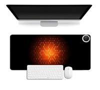 XUXLEKK Tappetino da Scrivania Riscaldato, 80x33cm Tappetino per Mouse Riscaldato con 3 Livelli Di Calore E Spegnimento Automatico 3 Ore, Tappetino Scrivania Riscaldamento, per Casa Ufficio(Nero)