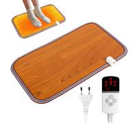 XUXLEKK Tappetino riscaldato per piedi, 30x50cm Tappeto Riscaldante Piedi con 3 Livelli Termostato, 220V 50W Scaldapiedi Elettrico da Ufficio, Impermeabile Termoforo Elettrico per Casa