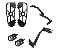 XUXRHMEAN Per Harley Touring Street Road Glide FLHX FLTRX ST 117 121 2014-2025 Kit Leve Freno, Leva Cambio E Poggiapiedi per Moto Pedale Posteriore(Black Silver)