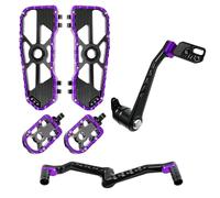 XUXRHMEAN Per Harley Touring Street Road Glide FLHX FLTRX ST 117 121 2014-2025 Kit Leve Freno, Leva Cambio E Poggiapiedi per Moto Pedale Posteriore(Black Purple)
