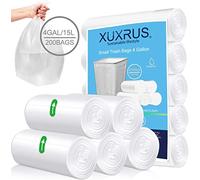 XUXRUS Sacchetti Bagno Piccoli 15L Bianchi, Sacchetti Spazzatura, 200 Pezzi