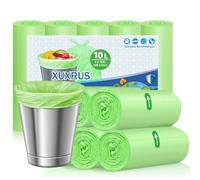 XUXRUS Sacchetti per rifiuti biologici, 10 l, compostabili, 120 pezzi, resistenti agli strappi, per cucina, alimenti