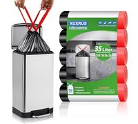 XUXRUS Sacchetti Spazzatura 35L Neri Con Coulisse, 50 Pezzi