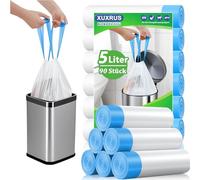 XUXRUS Sacchetti Spazzatura 5L Bianchi Con Nastro E Manico, 90Pz
