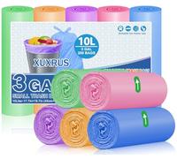 XUXRUS Sacchetti Spazzatura Piccoli 10L Colorati, 200 Pezzi