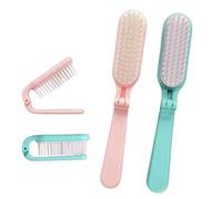 Xuxuejing 2 spazzole pieghevoli per capelli, pettinini per capelli, mini spazzola massaggiante, antistatica, anti-nodo, per donne e ragazze, dimensioni per borsa (rosso e verde)