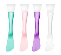 Xuxuejing 4 applicatori per maschere per il viso, in silicone, riutilizzabili, a doppia estremità, lavabili, strumenti di bellezza per applicare creme, lozioni, fango, argilla