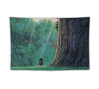 XUYANG Studio Ghibli Anime Castle in The Sky Poster in poliestere Wall Art Arazzo decorativo camera da letto per la casa moderna Stampa artistica Arazzi 101,6 x 152,4 cm