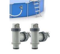 XuYelora 2 valvole a stantuffo per piscina, valvola a stantuffo a tenuta stantuffo compatibile con accessori per piscina Inte-x, parti della valvola di intercettazione con adattatore per tubo di tipo