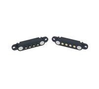 xuyuyan 1-10Pair 5V1A Magnetico Pogo Pin Connettore 2P 3P 4P 5P Maschio Femmina 2.54 MILLIMETRI Caricato a Molla DC Magnete connettore Presa di Alimentazione(4P-with hole,5pcs)