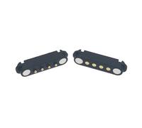 xuyuyan 1-10Pair 5V1A Magnetico Pogo Pin Connettore 2P 3P 4P 5P Maschio Femmina 2.54 MILLIMETRI Caricato a Molla DC Magnete connettore Presa di Alimentazione(4P,5pcs)