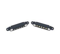 xuyuyan 1-10Pair 5V1A Magnetico Pogo Pin Connettore 2P 3P 4P 5P Maschio Femmina 2.54 MILLIMETRI Caricato a Molla DC Magnete connettore Presa di Alimentazione(5P-with hole,5pcs)