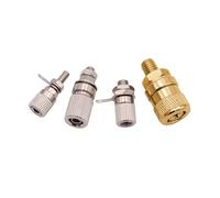 xuyuyan 1 Pz 4mm Banana Presa Femmina Terminale di cablaggio Connettore Rame Nichelato M4 Amplificatore for altoparlanti Colonna di messa a terra ad alta corrente(Brown)