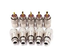 xuyuyan 10 pz/lotto Connettore di Accoppiamento Avvitato PL259 UHF Spina Maschio Con Riduttore for RG58 RG8X Cavo Coassiale + Tubo UHF RG8X connettori