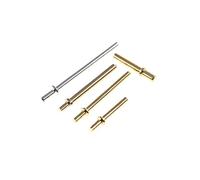 xuyuyan 100 500 pz. Maschio PCB Pin Header Punta Press-Fit Diametro 1.0 1.3 MM Ottone Placcato Oro 1u Stagno 1.0 Connettore Bias 9.5 14.5 15.0 Mm(PCB-1.0x19.8 Tin)