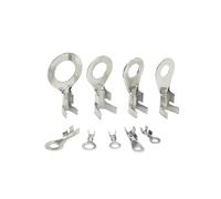 xuyuyan 100 pezzi M3/M4/M5/M6/M8/M10 Capicorda ad anello Occhi ad anello Terminali a crimpare in rame Capocorda Connettore del filo Kit di assortimento non isolato(M4 4.2mm)