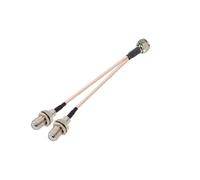 xuyuyan 1PCS F Cavo Splitter F Femmina A 2 Spina Maschio XF 75 Ohm RG179 Cavo Y Tipo Splitter Combinatore(F M to 2 x F Female,30CM)