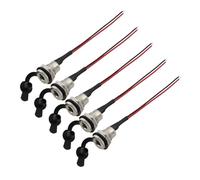 xuyuyan 2/5 Pz DC099 5.5mm X 2.1mm Presa di Alimentazione DC Adattatore Connettore Femmina Filettato Con Fili del Cavo 20AWG 10/15/20 cm DC-099(20cm,2Pcs)