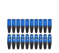xuyuyan 20 pz/10 set Colorfull 3PIN XLR Connettore del Cavo Maschio e Femmina Spina Guscio di Plastica Microfono Altoparlante XLR Martinetti(10xM 10xF-Blue)