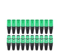 xuyuyan 20 pz/10 set Colorfull 3PIN XLR Connettore del Cavo Maschio e Femmina Spina Guscio di Plastica Microfono Altoparlante XLR Martinetti(10xM 10xF-Green)