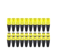 xuyuyan 20 pz/10 set Colorfull 3PIN XLR Connettore del Cavo Maschio e Femmina Spina Guscio di Plastica Microfono Altoparlante XLR Martinetti(10xM 10xF-Yellow)