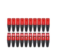 xuyuyan 20 pz/10 set Colorfull 3PIN XLR Connettore del Cavo Maschio e Femmina Spina Guscio di Plastica Microfono Altoparlante XLR Martinetti(10xM 10xF-Red)