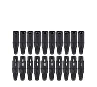 xuyuyan 20 pz/10 set Colorfull 3PIN XLR Connettore del Cavo Maschio e Femmina Spina Guscio di Plastica Microfono Altoparlante XLR Martinetti(10xM 10xF-Black)