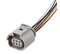 xuyuyan 5/10/20/50 Set 6 Pin Femmina Valvola EGR Connettore Spina Con 15 cm 18AWG Cavo Cablaggio for 1J0973713G 42121200(With line 15cm B,50 sets)