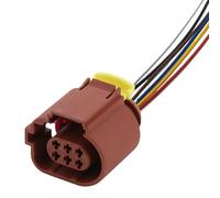 xuyuyan 5/10/20/50 Set 6 Pin Femmina Valvola EGR Connettore Spina Con 15 cm 18AWG Cavo Cablaggio for 1J0973713G 42121200(With line 15cm C,50 sets)