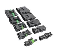 xuyuyan 5/20/100Set Connettore for automobile 1 2 3 4 6 Pin Guaina terminale con spina for cablaggio impermeabile(4P Female Single Row,100SETS)