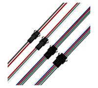 xuyuyan 5 paia 10 paia 2pin 3pin 4pin 5pin JST connettore SM maschio e femmina for WS2812B SK6812 WS2815 2835 5050 RGB RGBW LED Light Strip(10 Pairs,2 Pins)