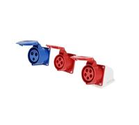 xuyuyan 5 Pz Spina Industriale E Presa Connettore Impermeabile 3PIN 4PIN 5PIN 16A/32A Collegamento Elettrico Impermeabile Montaggio A Parete Presa(16A Wall Mounted,5 PCS_4PIN)