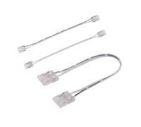 xuyuyan 5 pz Trasparente Senza Saldatura HA CONDOTTO La Striscia Connettore for COB 2835 5050 DIM RGB CCT HA CONDOTTO Le Luci di Striscia IP20 Singolo Doppio End connettori(Strip Bridge,5PCS_2PIN 8MM)