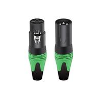 xuyuyan 56 PZ/28 set 3PIN Connettore XLR Spina del Microfono Maschio Femmina Adattatore MIC Connettore del Cavo 7 Colori Offerta 1 set M/F(28xM 28xF-BK-Green)