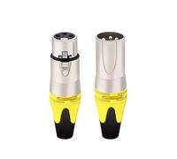 xuyuyan 56 PZ/28 set 3PIN Connettore XLR Spina del Microfono Maschio Femmina Adattatore MIC Connettore del Cavo 7 Colori Offerta 1 set M/F(28xM 28xF-SL-Yellow)