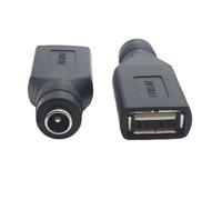 xuyuyan Adattatore CA-CC, spina CC femmina a USB maschio femmina, convertitore di potenza CC 5,5 * 2,1 mm 12 V(DC F TO USB M)