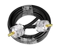 xuyuyan Cavo coassiale RG58 UHF maschio a maschio UHF Cavo di prolunga Cavo coassiale RF a bassa perdita PL259 for radio bidirezionale/radio CB SO239 5m(13.2ft (4M))