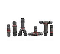 xuyuyan Connettore impermeabile IP68 Connettore terminale elettrico 2/3/4/5 pin Adattatore cavo Connettore a vite Connettore LEDLight Connessione esterna(TM25S-3P)