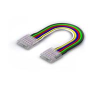 xuyuyan Connettore rapido striscia COB 4 pin 5 pin 6 pin RGB RGBW RGBCCT Larghezza 12 mm Nastro LED Connettore rapido Giunto angolare a L senza saldatura(6Pin 2End Wire,5PCS)