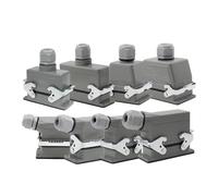 xuyuyan Connettore rettangolare for carichi pesanti HDC-HE-04/6/16/20/24/32/48 Pin centrali Presa di corrente for industria aeronautica Connettore impermeabile 500 V 16 A(16 core top line)