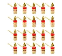 xuyuyan Connettore terminale audio for terminale altoparlante Binding Post placcato oro da 20 pezzi da 4 mm(20 Red)