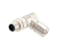 xuyuyan Connettori for cavi installabili sul campo a saldare metallica M12 Codice ABD Femmina Maschio 2 3 4 5 6 8 12 17 Poli Spina versione angolata verticale(Male Angled,SOLDER_M12_6 PIN A-CODE)