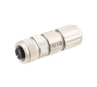 xuyuyan Connettori for cavi installabili sul campo a saldare metallica M12 Codice ABD Femmina Maschio 2 3 4 5 6 8 12 17 Poli Spina versione angolata verticale(Female Straight,SOLDER_M12_12 PIN A-CODE)