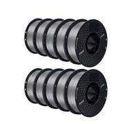 xuyuyan Filamento PLA da 10 kg Filamento PETG 3d da 1,75 mm for filamento stampante 3D 10 rotoli/set Colori e materiali misti Stampa FDM(10 KG PETG Silver)