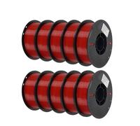 xuyuyan Filamento PLA da 10 kg Filamento PETG 3d da 1,75 mm for filamento stampante 3D 10 rotoli/set Colori e materiali misti Stampa FDM(10 KG PLA Red)
