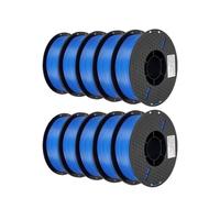 xuyuyan Filamento PLA da 10 kg Filamento PETG 3d da 1,75 mm for filamento stampante 3D 10 rotoli/set Colori e materiali misti Stampa FDM(10 KG PLA Blue)
